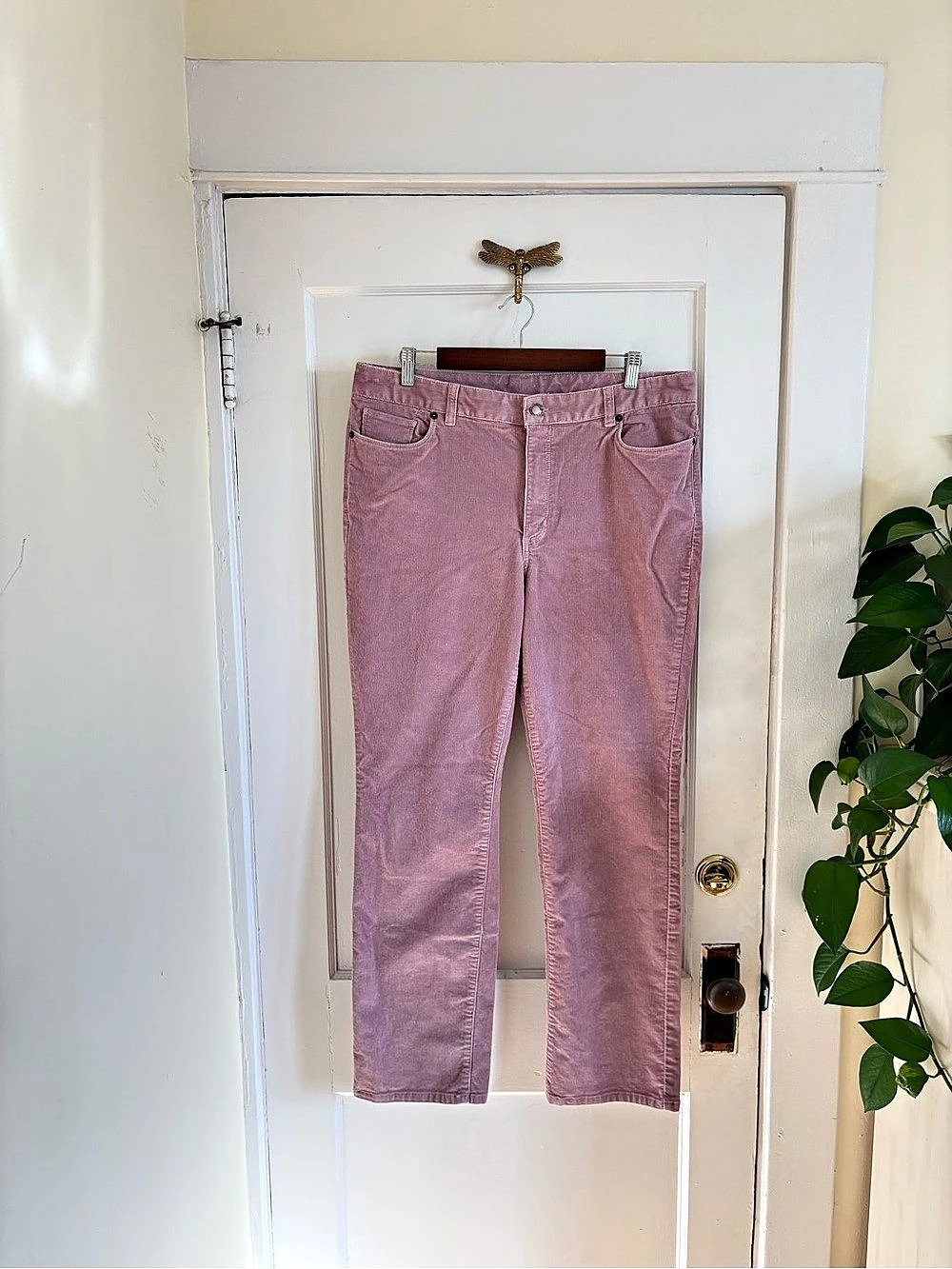 L.L.Bean Favorite Fit Corduroy Straight Leg Pants in Pink Fall Capsule Size 16